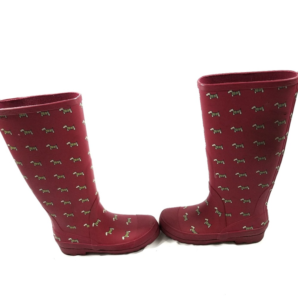 J. Crew Red Scottish Terrier Wellies - Picture 2 of 7